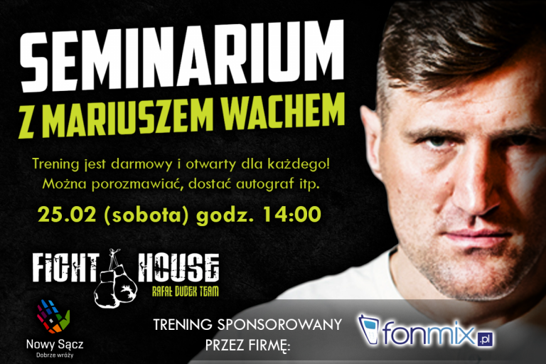 Seminarium z bokserem Mariuszem Wachem już w sobotę