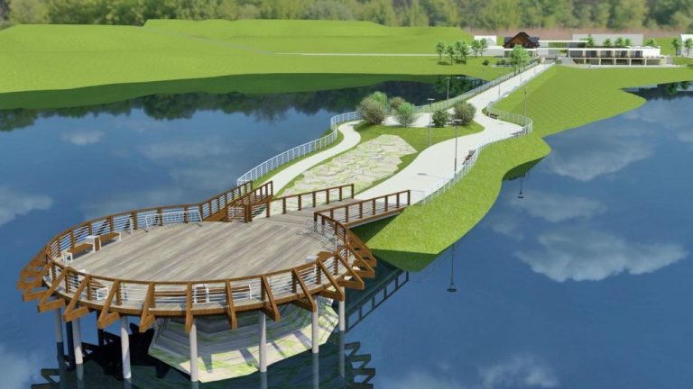 Gródek nad Dunajcem: zbudują gmach z zielonym dachem i platformę z widokiem na jezioro