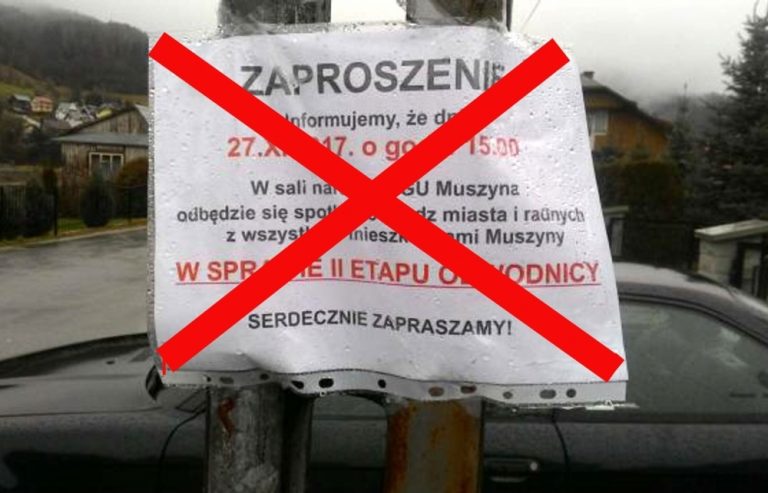 Muszyna: ktoś podszył się pod władze miasta i informował o nieistniejącym spotkaniu