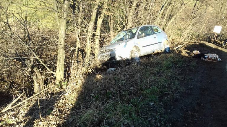 Trzycierz: samochód wypadł z drogi. Dwie osoby w szpitalu