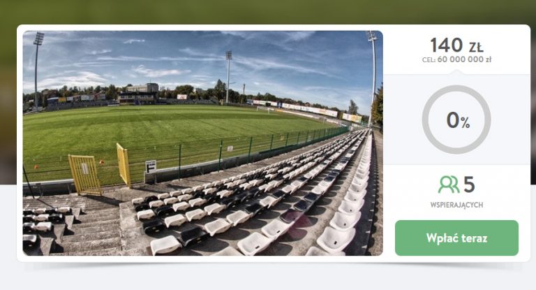 Kibic ogłosił społeczną zrzutkę na budowę stadionu Sandecji