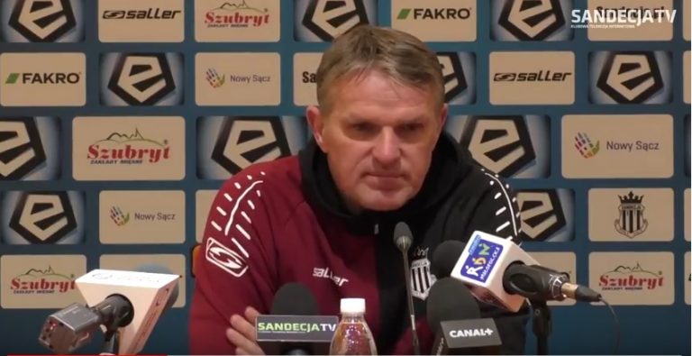 Trener Sandecji po remisie 3:3 z Koroną: To mnie martwi najbardziej