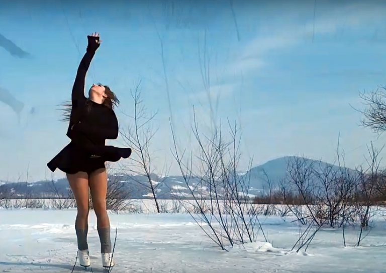 Wraca zima! Zobacz jej piękną stronę. Taniec na lodzie na Jeziorze Rożnowskim [FILM]