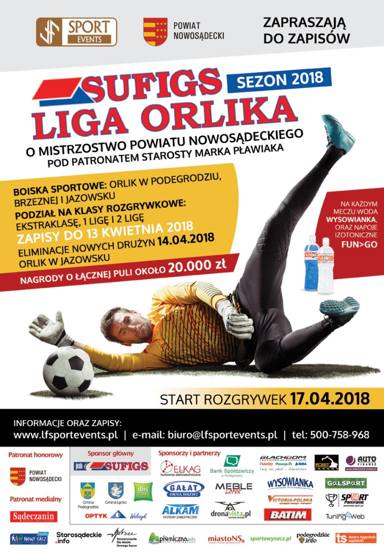 Lubisz grać w piłkę? Zapisz się do Sufigs Ligi Orlika o mistrzostwo powiatu!