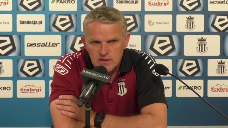 Trener Sandecji po spadku: nie tak to sobie wyobrażałem