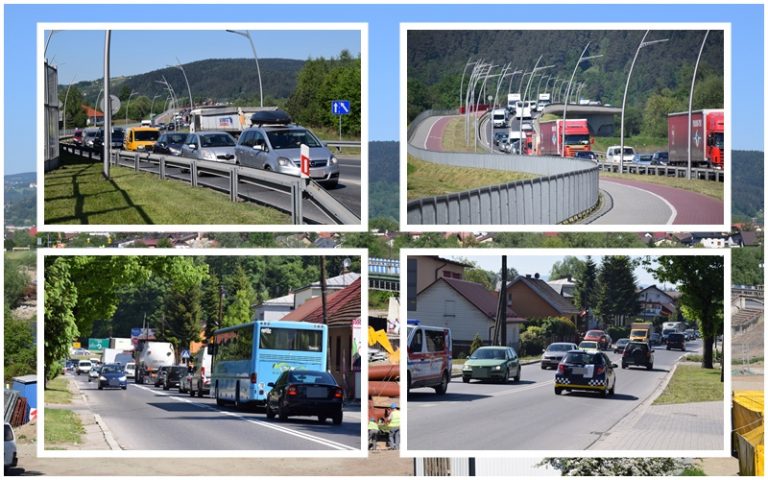 Sądeckie drogi po zamknięciu mostu. Sezon na korek rozpoczęty #zakorkowanyNowySącz