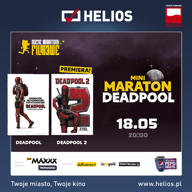 NOCNY MARATON FILMOWY w prezencie od Kina Helios!