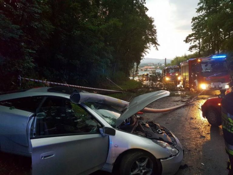 Nowy Sącz, ul. Tarnowska: Toyota ścięła słup