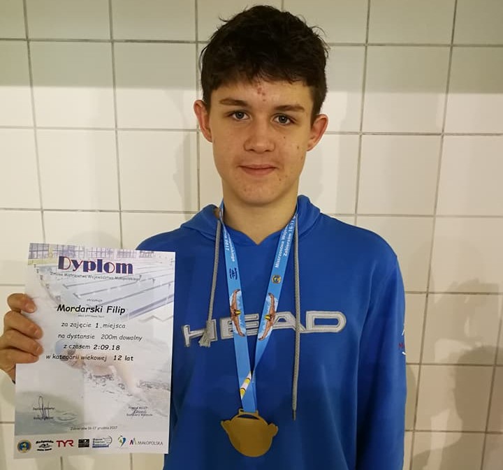 13-latek drugi w Międzynarodowym Maratonie Pływackim! Zaraz za seniorem!