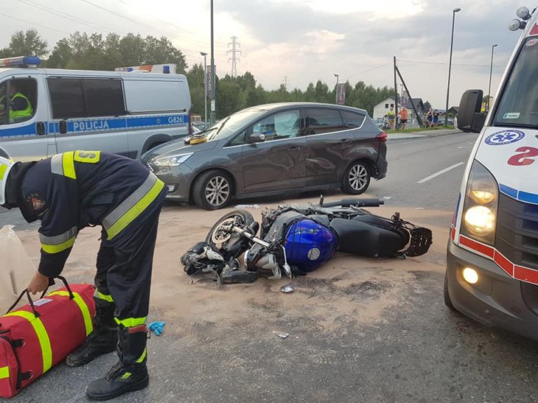 Nowy Sącz, ul. Węgierska: wypadek! Ranny motocyklista