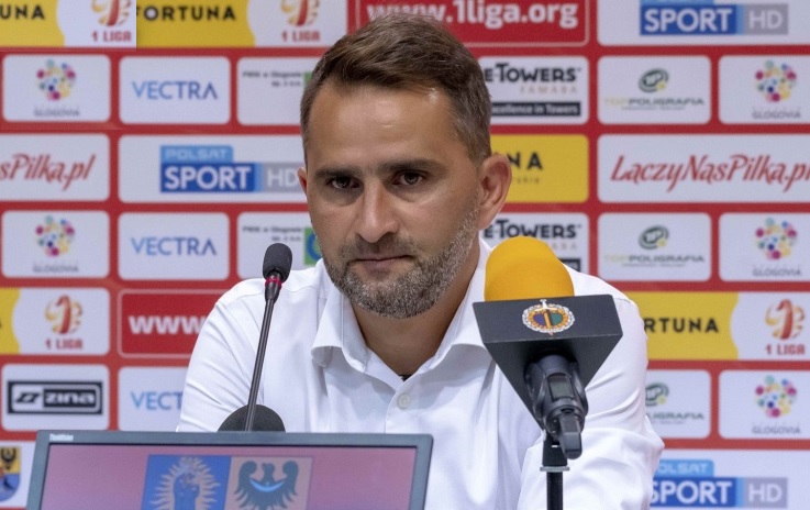 Trener Sandecji po remisie w Głogowie: „Z tego się cieszę”
