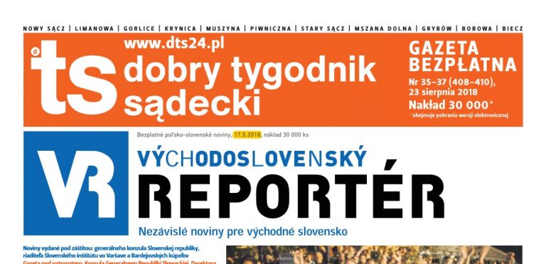 Już po weekendzie niepowtarzalny polsko-słowacki numer „Dobrego Tygodnika Sądeckiego” i „Východoslovenskiego Reportera”.