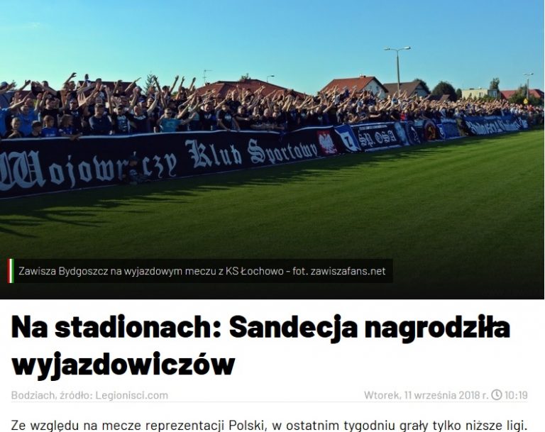 Strona Legii Warszawa… o kibicach Sandecji. „13 fanów dostało piłki w nagrodę za wyjazd”