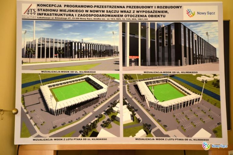 Pozwolenie na budowę stadionu Sandecji możliwe w lutym