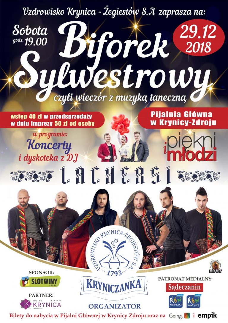 Krynica- Zdrój, 29 grudnia:  Biforek Sylwestrowy z Lachersami