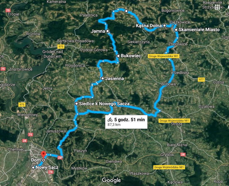 Ze Skamieniałego Miasta do Nowego Sącza (Sądecka Mapa Rowerowa II/XVII)