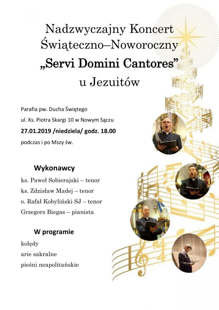 Nowy Sącz, 27 stycznia: „Servi Domini Cantores” – koncert u Jezuitów