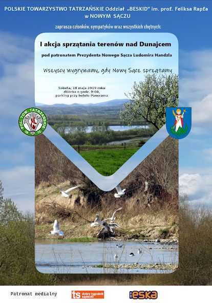 Nowy Sącz, 18 maja: I akcja sprzątania terenów nad Dunajcem