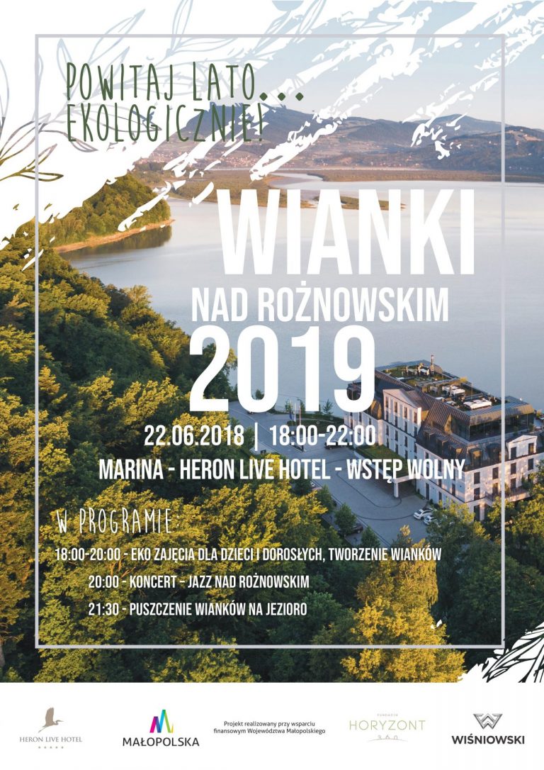 Marina hotelu HERON, 22 czerwca: wianki nad Rożnowskim