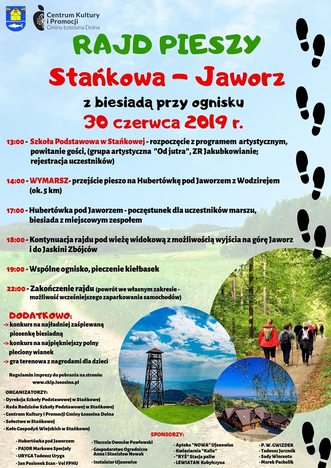 30 czerwca Stańkowa – Jaworz: rajd pieszy
