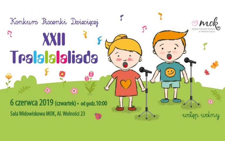 XXII KONKURS PIOSENKI DZIECIĘCEJ „TRALALALALIADA” – zgłoś swoje dziecko