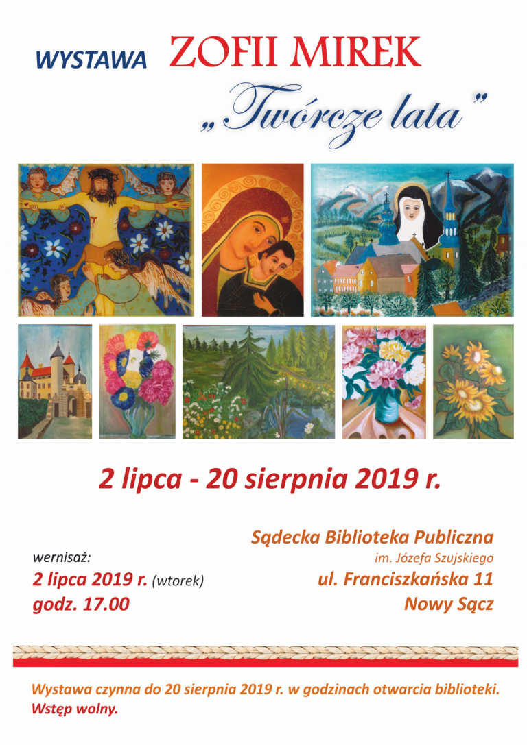 „Twórcze lata” Zofii Mirek w Sądeckiej Bibliotece Publicznej