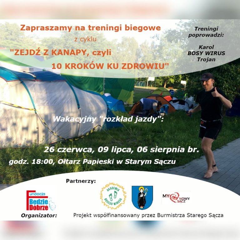 Zejdź z kanapy! Dziś kolejny z cyklu bezpłatnych treningów biegowych