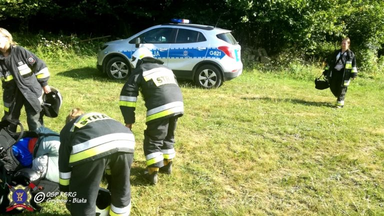 Góra Chełm: paralotniarz zawisł na drzewie i spadł z 7 metrów