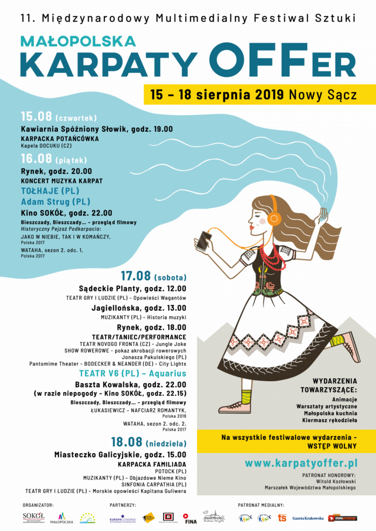 15 sierpnia, Nowy Sącz: Karpaty OFFer;  Karpacka Potańcówka