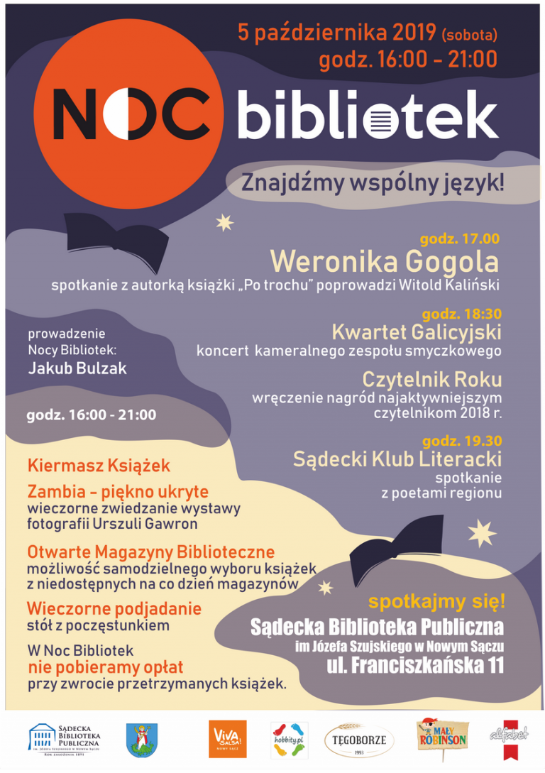 Nowy Sącz, 5 października: noc bibliotek