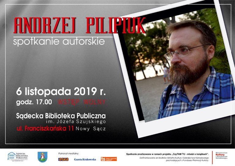 Nowy Sącz, 6 listopada: spotkanie autorskie z Andrzejem Pilipiukiem