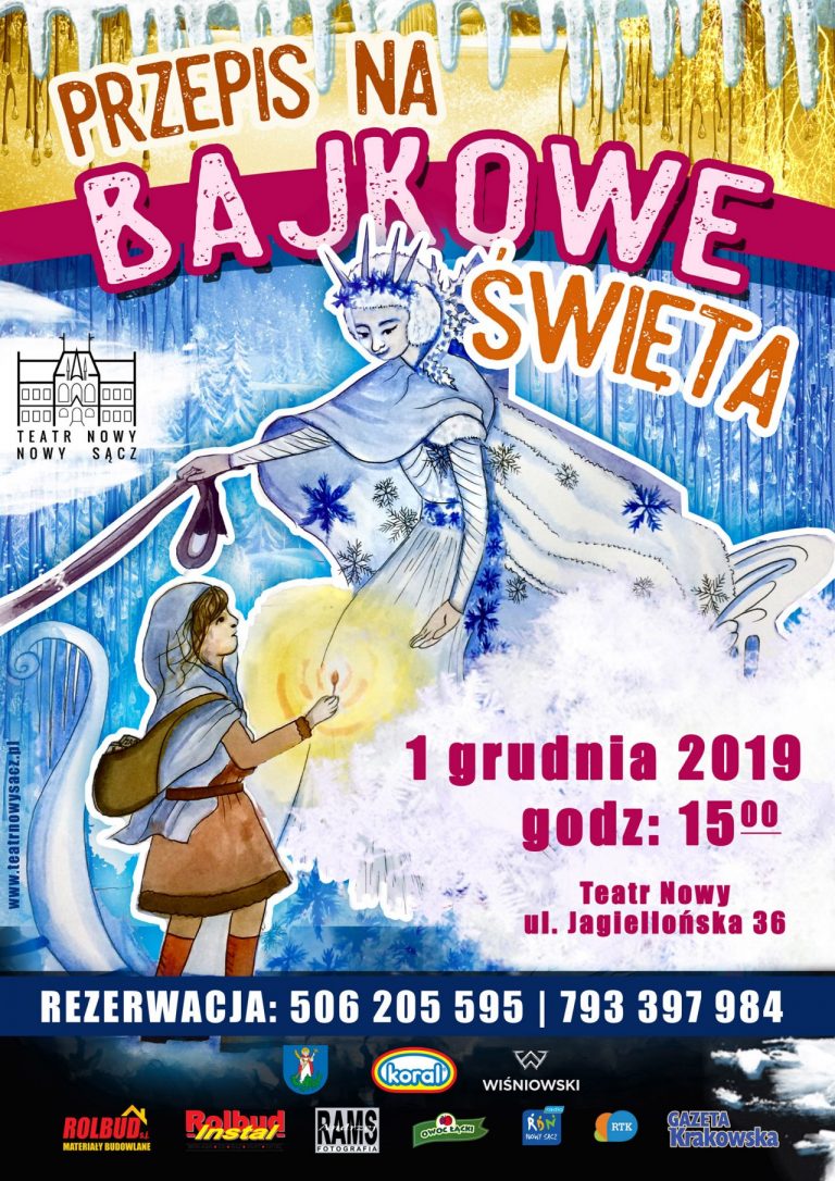 1 grudnia, Nowy Sącz: Teatr Nowy zaprasza na spektakl „Przepis na bajkowe święta”