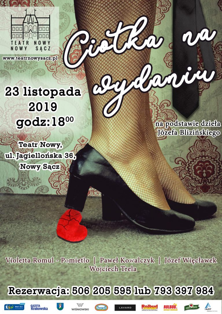 23 listopada, Nowy Sącz: Teatr Nowy zaprasza: „Ciotka na wydaniu”