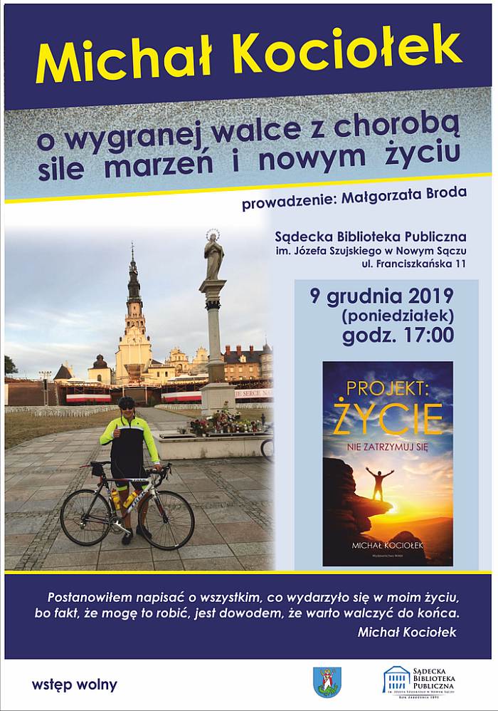 9 grudnia, Nowy Sącz: spotkanie autorskie z Michałem Kociołkiem