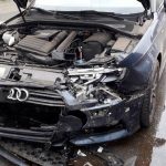 rozbite auto na ul. Paderewskiego