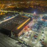 Nowy Sącz, widok z drona. CH Gołąbkowice