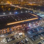 Nowy Sącz, widok z drona. CH Gołąbkowice