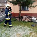 pożar gołębnika w Stróżnej