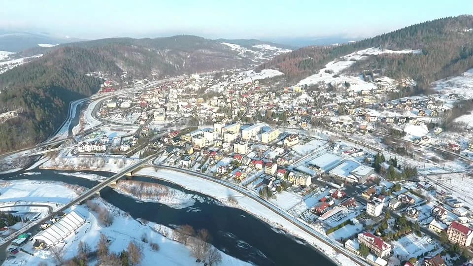 Muszyna, widok z drona