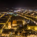 Nowy Sącz, widok z drona. Bazylika św. Małgorzaty