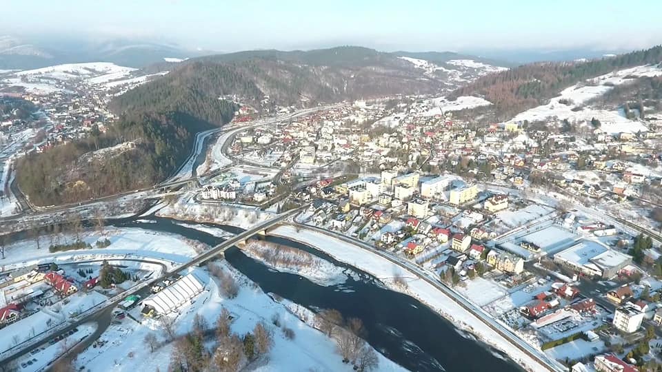 Muszyna z drona, zima