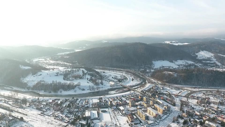 Muszyna z drona, zima