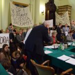protest przeciwko likwidacji szkoły