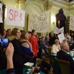 protest przeciwko likwidacji szkoły