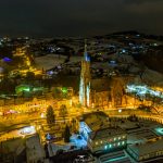Grybów, widok z drona