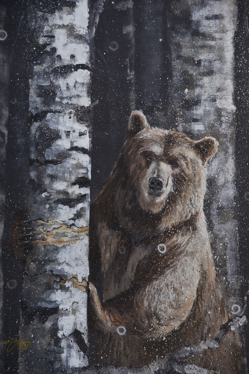 mural z niedźwiedziem