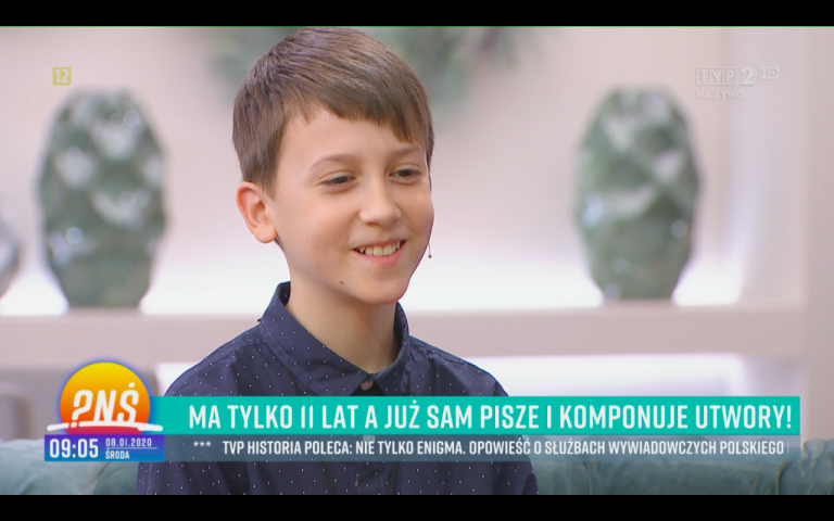 11-letni Paweł z Nowego Sącza w „Pytaniu na śniadanie” TVP2