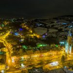 Grybów, widok z drona