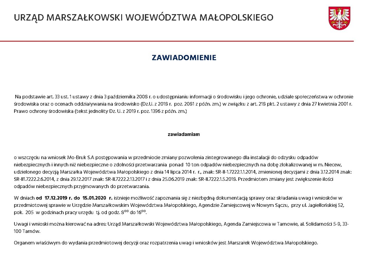 zawiadomienie MoBRUK