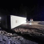 wypadek Krynica, przewrócony autobus